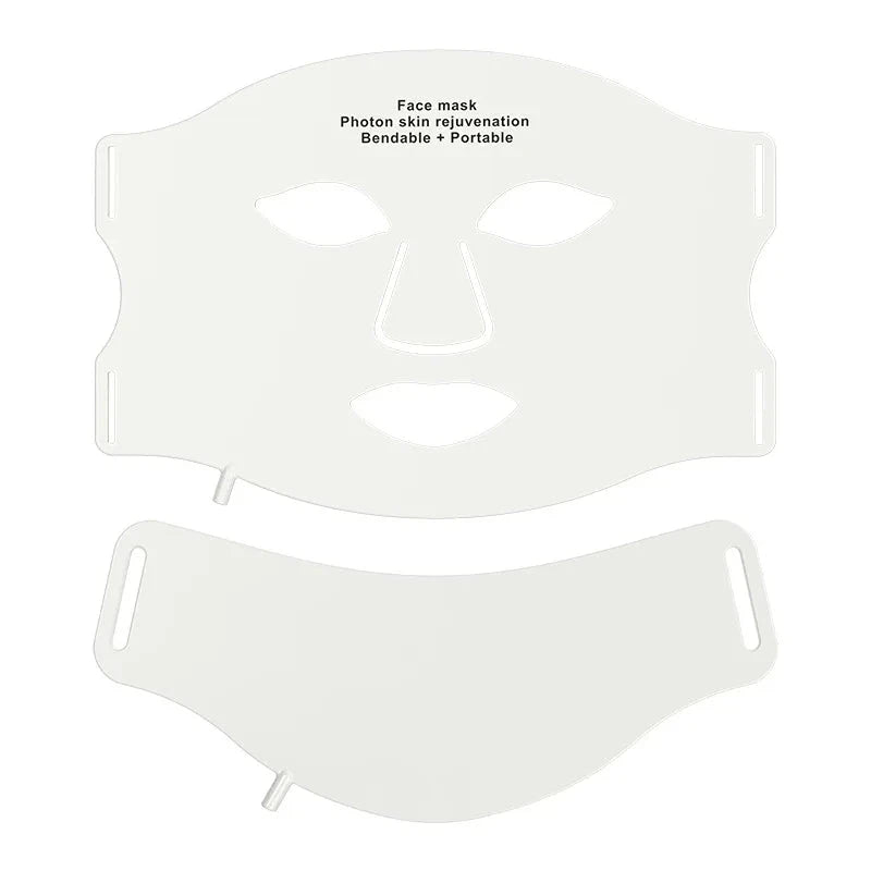 7 Color LED Face Mask with Neck Wireless Portable Red Light Therapy for Anti-Aging, Wrinkles, Skin Rejuvenation, Home Use Bright Mart