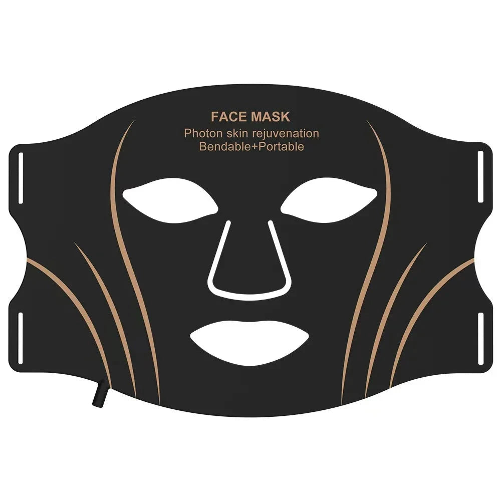 7 Color LED Face Mask with Neck Wireless Portable Red Light Therapy for Anti-Aging, Wrinkles, Skin Rejuvenation, Home Use Bright Mart