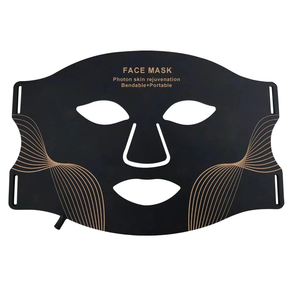 7 Color LED Face Mask with Neck Wireless Portable Red Light Therapy for Anti-Aging, Wrinkles, Skin Rejuvenation, Home Use Bright Mart