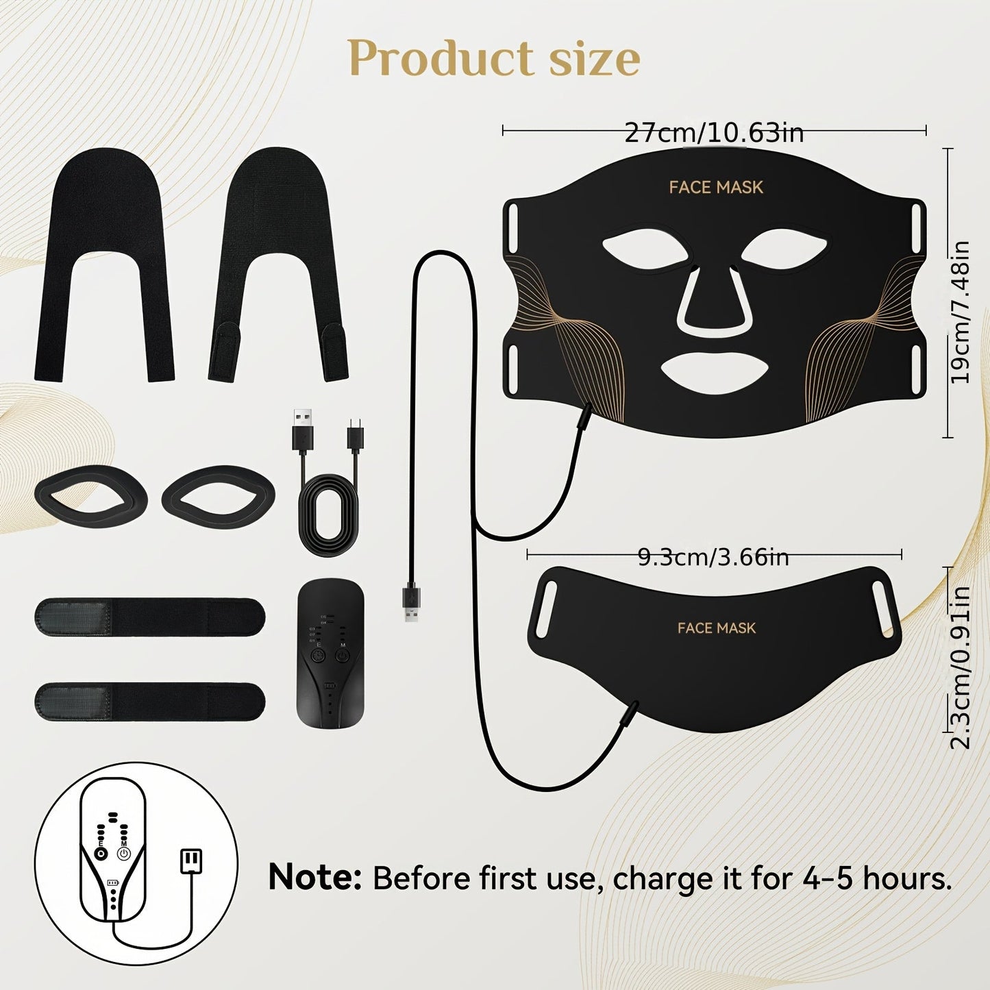 FOLOKE LED Light Therapy Mask Skin Care, 103 3-in-1 Fusion LED Beads, LEDs face mask & neck mask Infrared Red - Wavelength for Home Use, – Advanced Skincare Made Easy Bright Mart