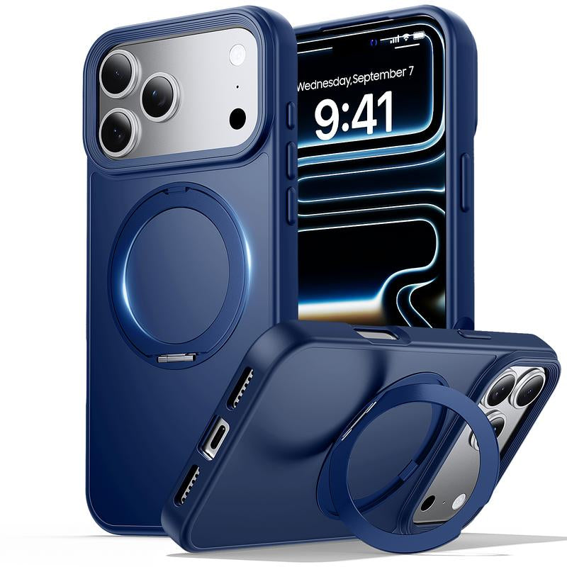 For Iphone 17 Pro Max Case with Stand,Fit for Magsafe,Military Drop Protection,Build in Magnetic Kickstand,Slim Phone Case for Iphone 17 Pro Max, 6.9",Matte Orange