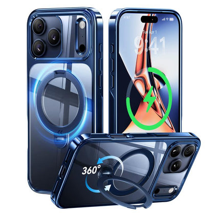 CASEKOO Cosmic Orange Iphone 17 Pro Max Case with 360 Spin Magnetic Stand [Fit for Magsafe][17Ft Military Protection] Slim Polished for Iphone 17 Pro Max Case with Stand 6.9'', Cosmic Orange