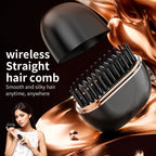 Cordless Mini Hair Straightener Brush – Pocket-Size, Rechargeable & Travel Friendly Bright Mart
