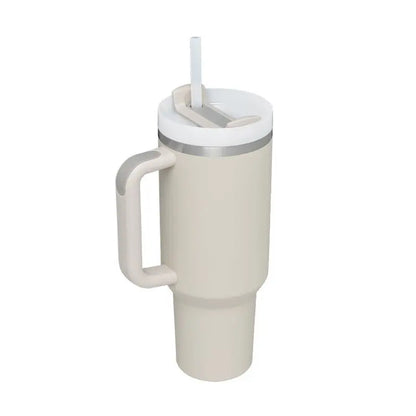 40 Oz Insulated Tumbler with Handle & Straw, Stainless Steel Vacuum Coffee Mug with Lid, Spill Proof Travel Cup for Car, Office, Gym – Valentine’s Day Gift for Lovers Bright Mart