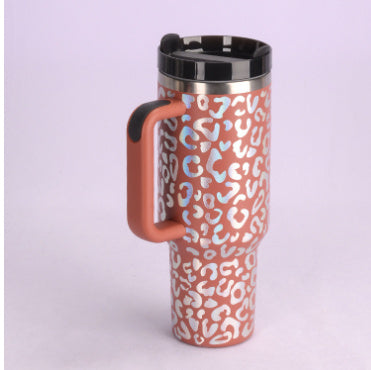 40 Oz Insulated Tumbler with Handle & Straw, Stainless Steel Vacuum Coffee Mug with Lid, Spill Proof Travel Cup for Car, Office, Gym – Valentine’s Day Gift for Lovers Bright Mart