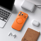 For Iphone 17 Pro Max Case with Stand,Fit for Magsafe,Military Drop Protection,Build in Magnetic Kickstand,Slim Phone Case for Iphone 17 Pro Max, 6.9",Matte Orange