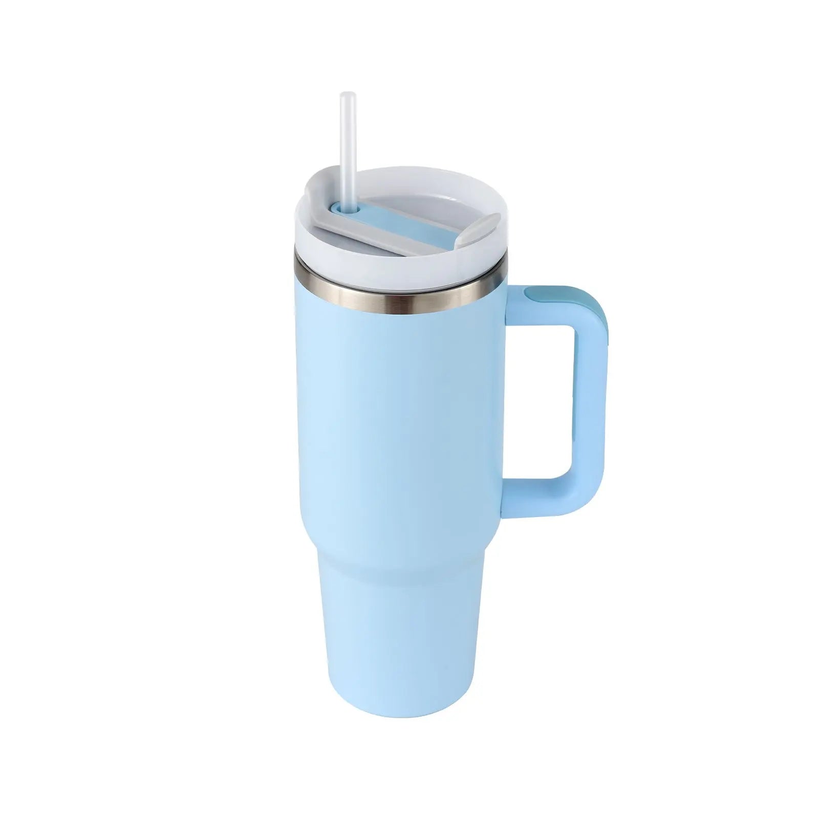 40 Oz Insulated Tumbler with Handle & Straw, Stainless Steel Vacuum Coffee Mug with Lid, Spill Proof Travel Cup for Car, Office, Gym – Valentine’s Day Gift for Lovers Bright Mart