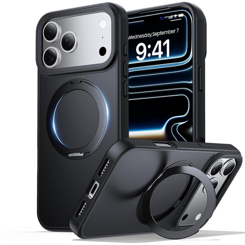 For Iphone 17 Pro Max Case with Stand,Fit for Magsafe,Military Drop Protection,Build in Magnetic Kickstand,Slim Phone Case for Iphone 17 Pro Max, 6.9",Matte Orange