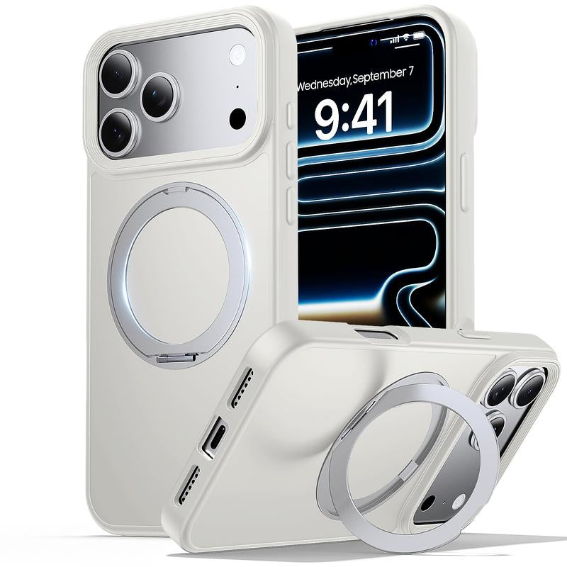 For Iphone 17 Pro Max Case with Stand,Fit for Magsafe,Military Drop Protection,Build in Magnetic Kickstand,Slim Phone Case for Iphone 17 Pro Max, 6.9",Matte Orange