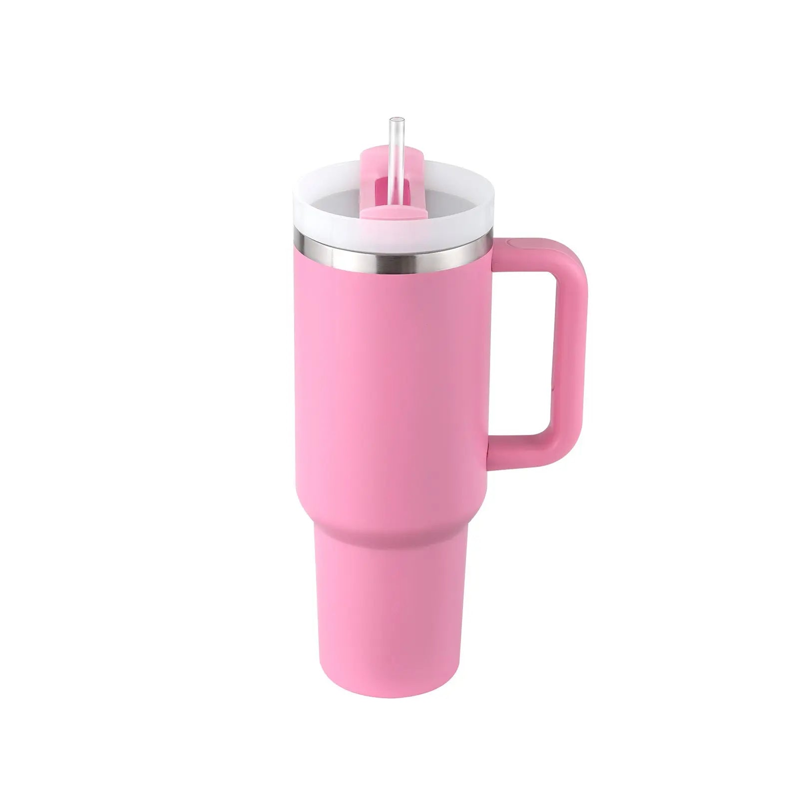 40 Oz Insulated Tumbler with Handle & Straw, Stainless Steel Vacuum Coffee Mug with Lid, Spill Proof Travel Cup for Car, Office, Gym – Valentine’s Day Gift for Lovers Bright Mart