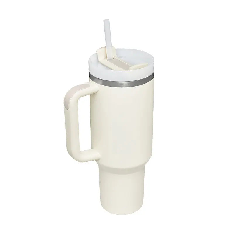 40 Oz Insulated Tumbler with Handle & Straw, Stainless Steel Vacuum Coffee Mug with Lid, Spill Proof Travel Cup for Car, Office, Gym – Valentine’s Day Gift for Lovers Bright Mart