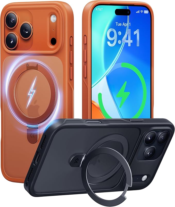 CASEKOO Deep Blue iPhone 17 Pro Max Case with Magnetic Invisible Stand | MagSafe Compatible Military-Grade Drop Protection Shockproof Translucent Matte Slim Phone Cover Bright Mart