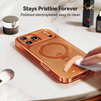 CASEKOO Cosmic Orange Iphone 17 Pro Max Case with 360 Spin Magnetic Stand [Fit for Magsafe][17Ft Military Protection] Slim Polished for Iphone 17 Pro Max Case with Stand 6.9'', Cosmic Orange