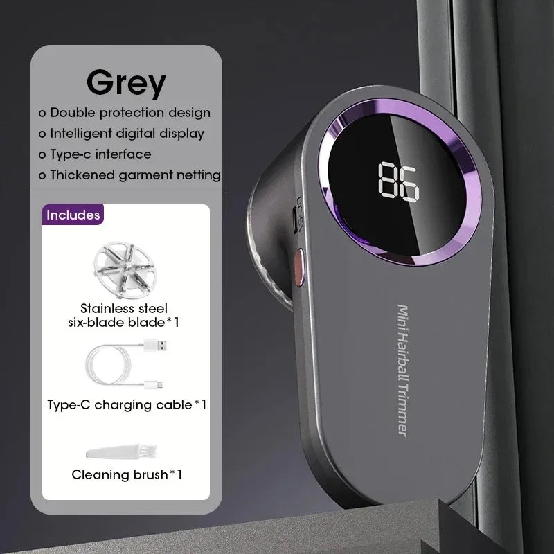 Portable Electric Fabric Shaver Rechargeable LED Display