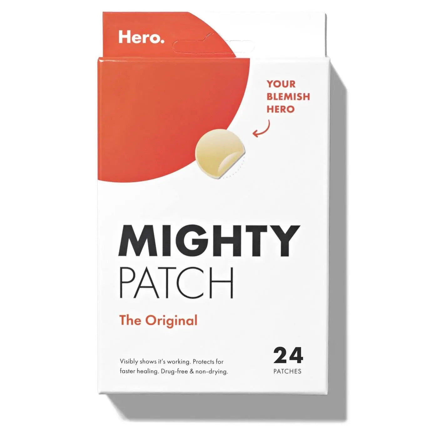 Mighty Patch™ Original Patch from Hero Cosmetics – The #1 Hydrocolloid Acne Pimple Patch for Covering Zits and Whiteheads in 1 use; Nighttime Spot Stickers for Face and Skin (36 Count)