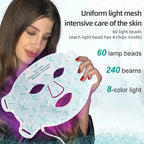 Red Light Therapy for Face & Neck, Red Light Mask with 850nm NIR, 7-1 Colors LED Light Therapy mask, Rechargeable LED Face & Neck Mask for Anti-Aging, Skin Firming & Radiant Glow at Home Bright Mart