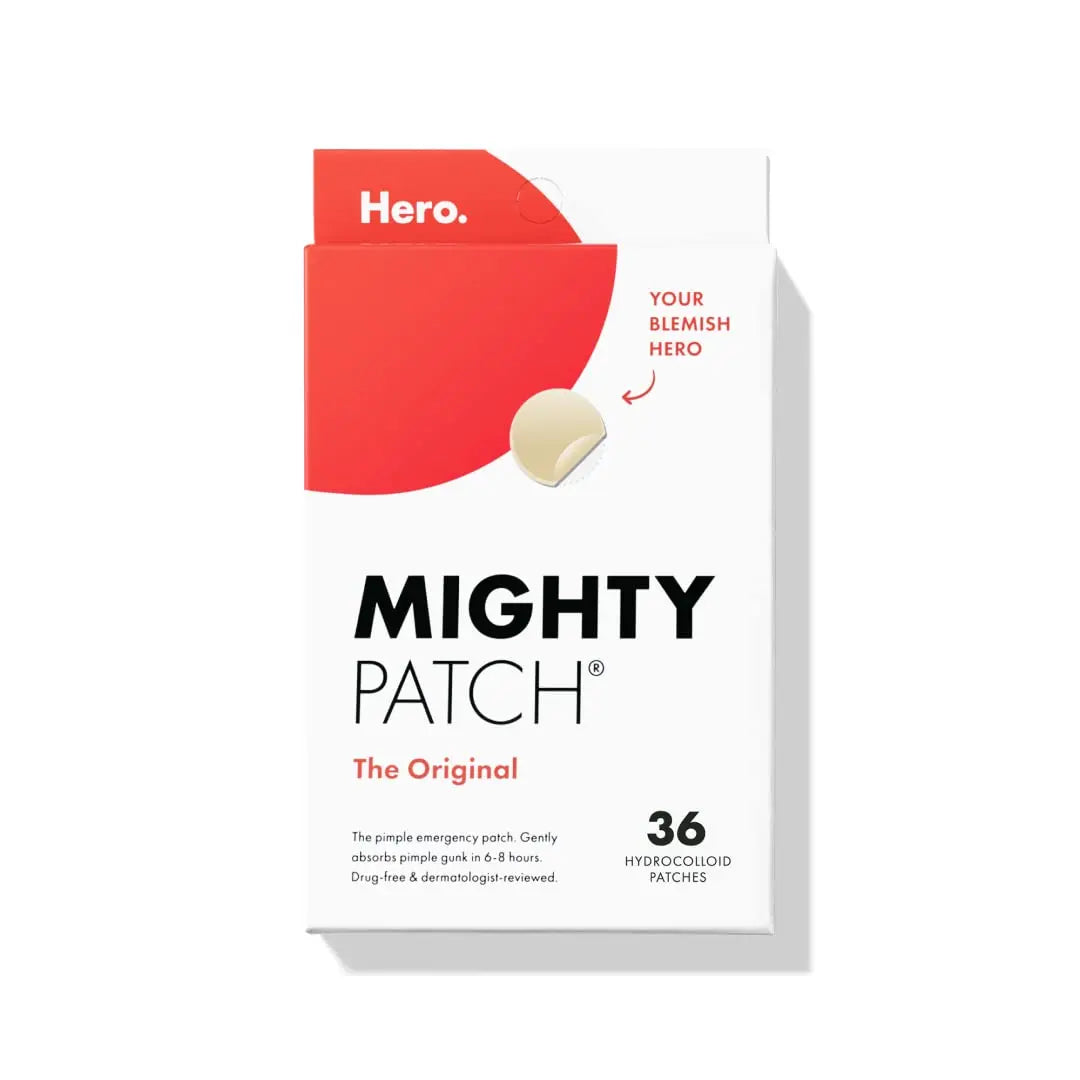 Mighty Patch™ Original Patch from Hero Cosmetics – The #1 Hydrocolloid Acne Pimple Patch for Covering Zits and Whiteheads in 1 use; Nighttime Spot Stickers for Face and Skin (36 Count)
