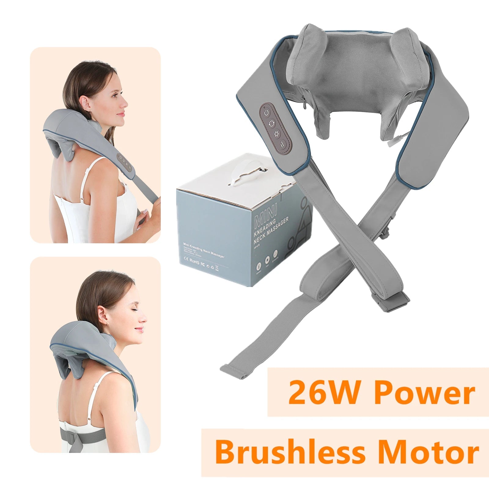 Cordless Neck Massager with Heat – 4D Deep Kneading 2025 Bright Mart