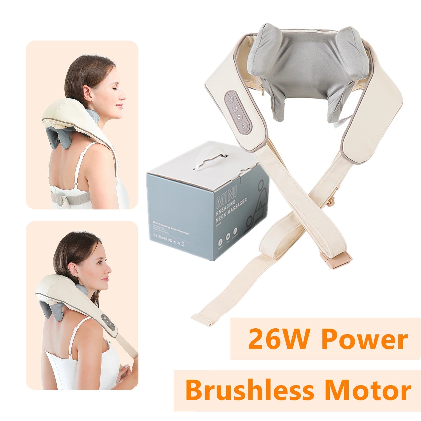 Cordless Neck Massager with Heat – 4D Deep Kneading 2025 Bright Mart