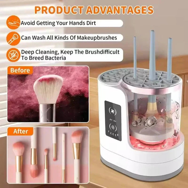 3-in-1 Electric Makeup Brush Cleaner & Dryer – Fast USB Automatic Beauty Tool USA Bright Mart