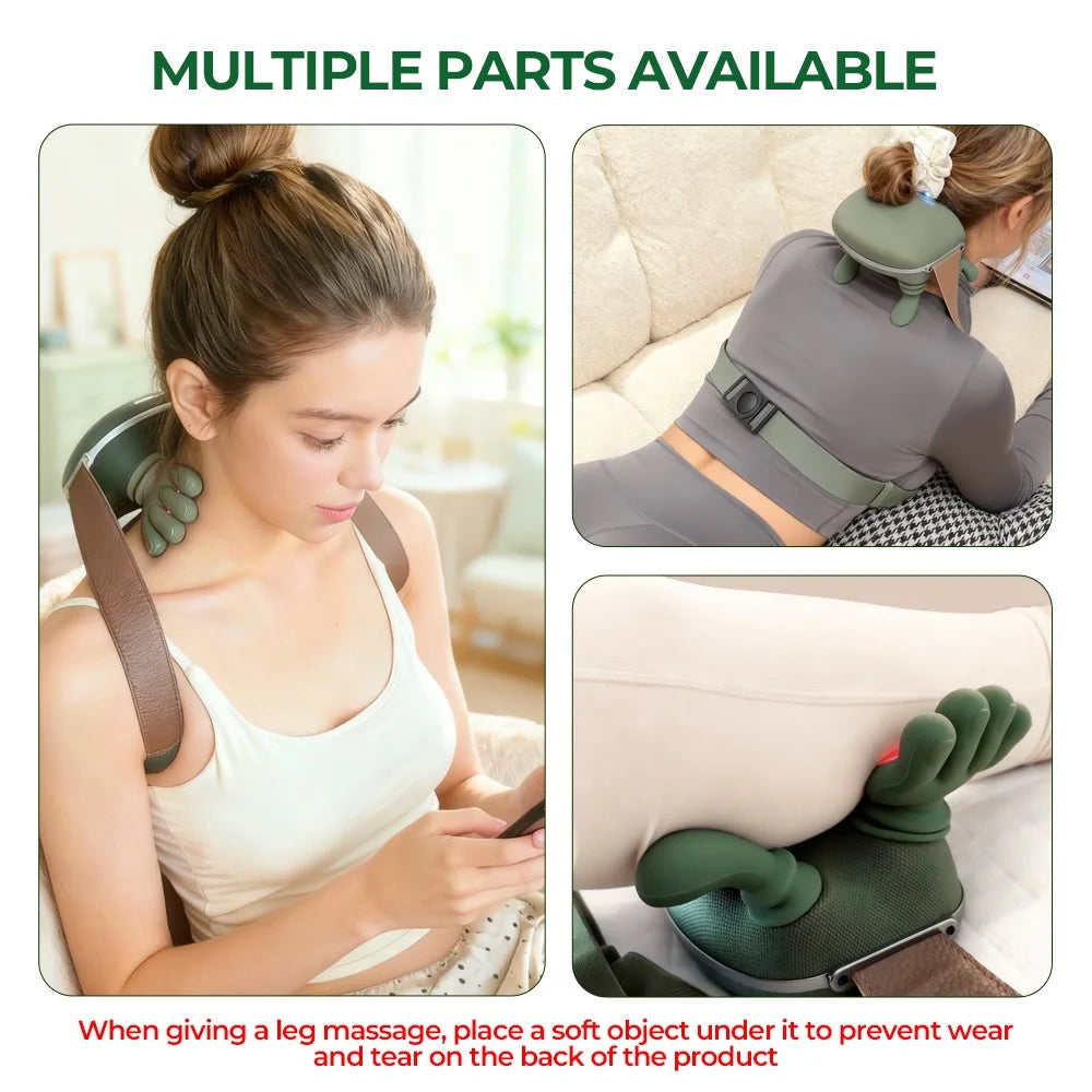 Wireless Neck & Shoulder Massager with Heat – Deep Tissue 4D Bright Mart