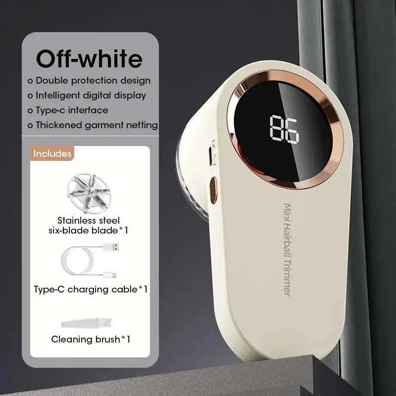 Portable Electric Fabric Shaver Rechargeable LED Display