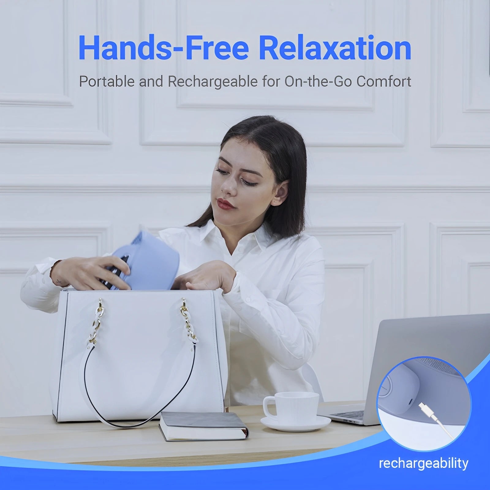 Head Massager for Fatigue Relief, Eye Massager with Heat, Head and Eye Massage for Stress Relief, Bluetooth-Capable, Ideal gifts Bright Mart