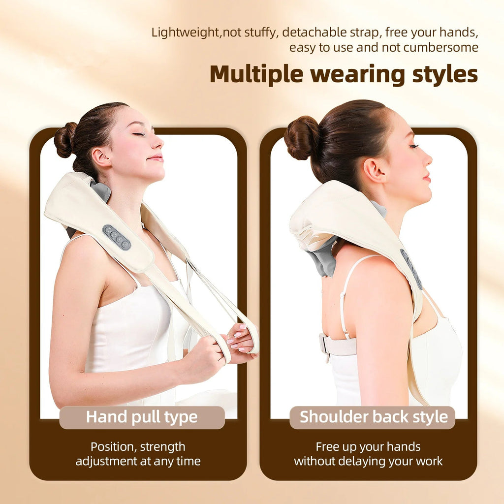 Cordless Neck Massager with Heat – 4D Deep Kneading 2025 Bright Mart