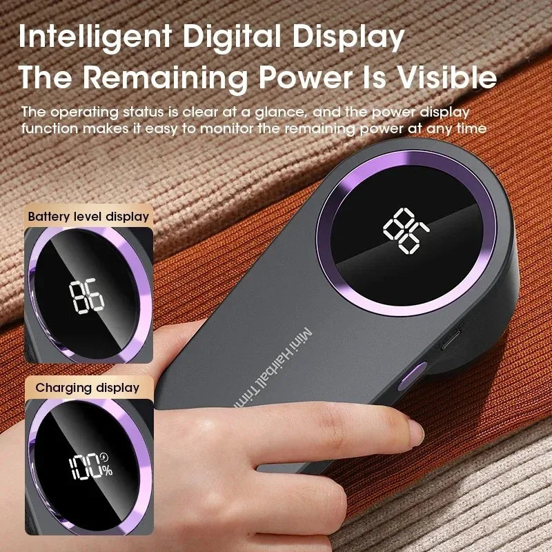 Portable Electric Fabric Shaver Rechargeable LED Display