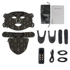 Red Light Therapy for Face & Neck, Red Light Mask with 850nm NIR, 7-1 Colors LED Light Therapy mask, Rechargeable LED Face & Neck Mask for Anti-Aging, Skin Firming & Radiant Glow at Home Bright Mart