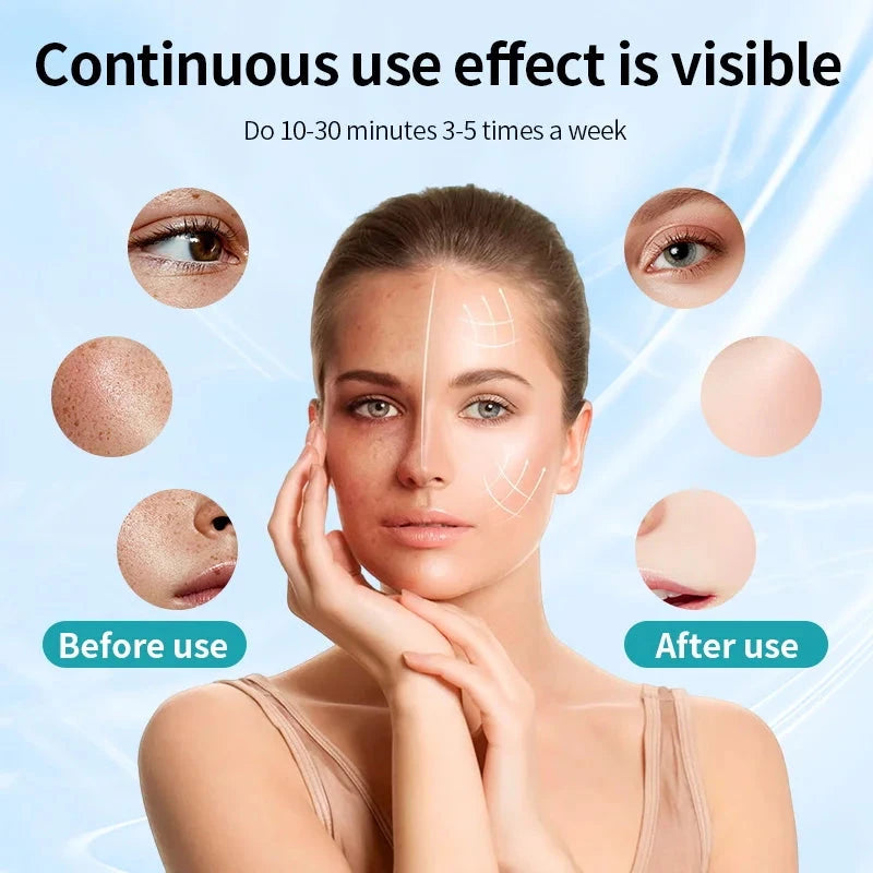 7 Color LED Face Mask with Neck Wireless Portable Red Light Therapy for Anti-Aging, Wrinkles, Skin Rejuvenation, Home Use Bright Mart