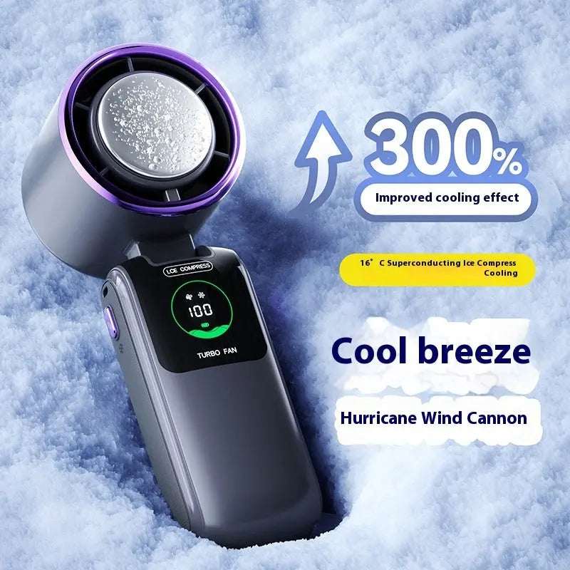 Ice Pack High-Speed Handheld Electric Fan Bright Mart