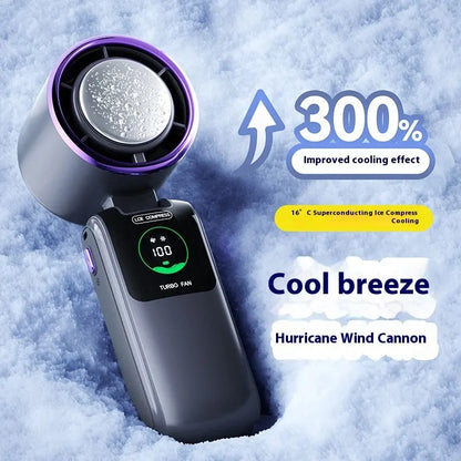 Ice Pack High-Speed Handheld Electric Fan Bright Mart