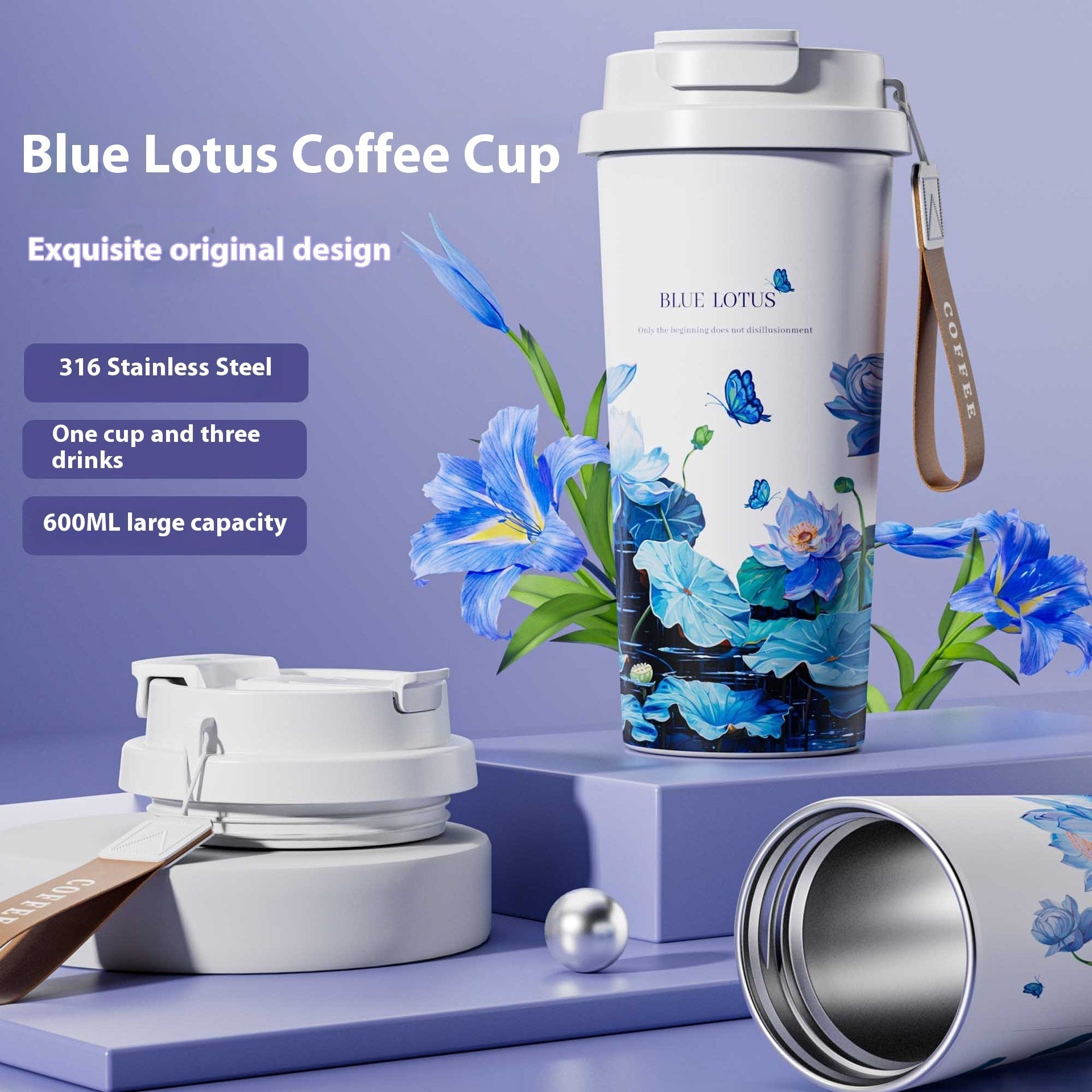 Stainless Steel Portable Coffee Cup Bright Mart