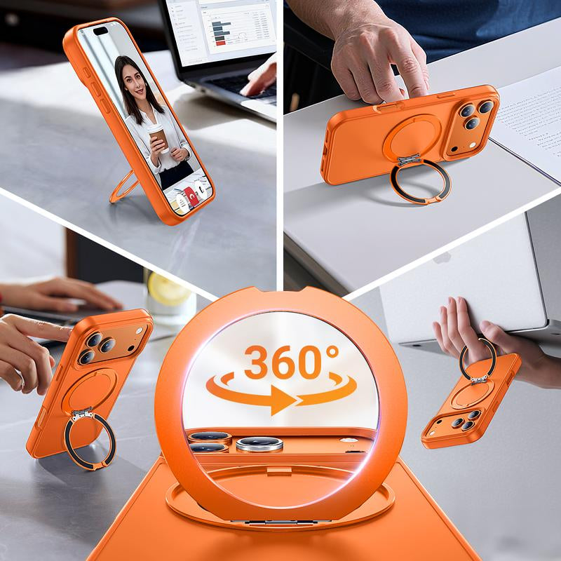 For Iphone 17 Pro Max Case with Stand,Fit for Magsafe,Military Drop Protection,Build in Magnetic Kickstand,Slim Phone Case for Iphone 17 Pro Max, 6.9",Matte Orange