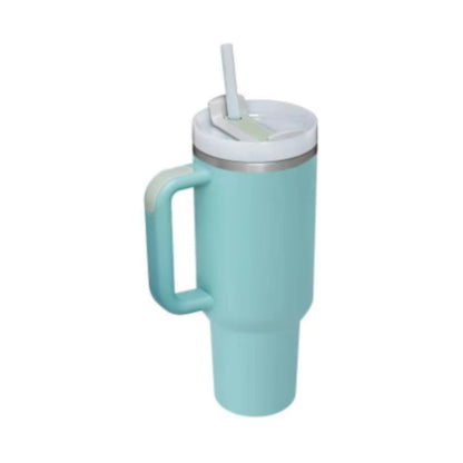 40 Oz Insulated Tumbler with Handle & Straw, Stainless Steel Vacuum Coffee Mug with Lid, Spill Proof Travel Cup for Car, Office, Gym – Valentine’s Day Gift for Lovers Bright Mart