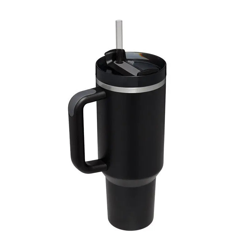40 Oz Insulated Tumbler with Handle & Straw, Stainless Steel Vacuum Coffee Mug with Lid, Spill Proof Travel Cup for Car, Office, Gym – Valentine’s Day Gift for Lovers Bright Mart
