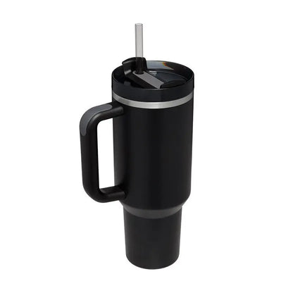 40 Oz Insulated Tumbler with Handle & Straw, Stainless Steel Vacuum Coffee Mug with Lid, Spill Proof Travel Cup for Car, Office, Gym – Valentine’s Day Gift for Lovers Bright Mart