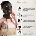 FOLOKE LED Light Therapy Mask Skin Care, 103 3-in-1 Fusion LED Beads, LEDs face mask & neck mask Infrared Red - Wavelength for Home Use, – Advanced Skincare Made Easy Bright Mart
