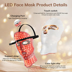 FOLOKE Red Light Therapy Mask for Face & Neck Bright Mart